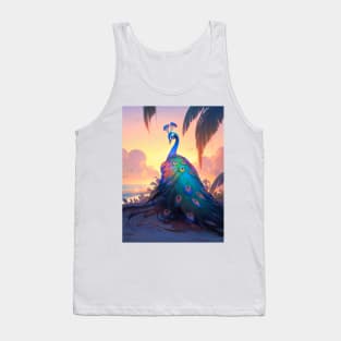 Beach Peacock Tank Top